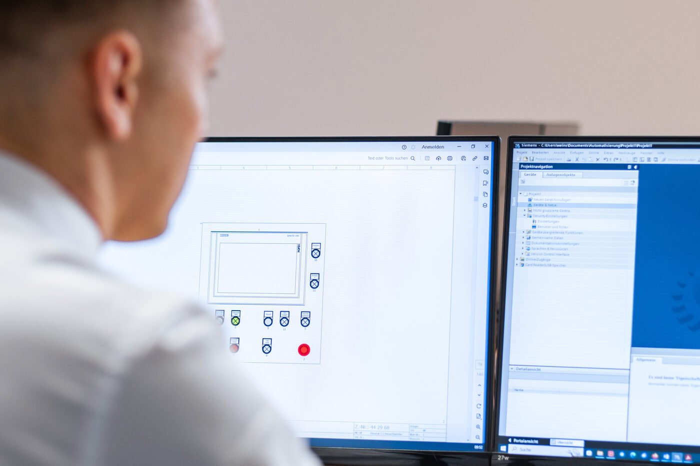 Marcel Wein bei der SPS-Programmierung mit Siemens TIA Portal